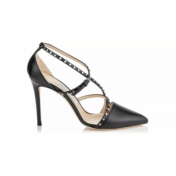 Jimmy Choo Tiff Pointy Toe Pump Stud Embellished Heels Shoe 35.5 - Picture 4 of 7